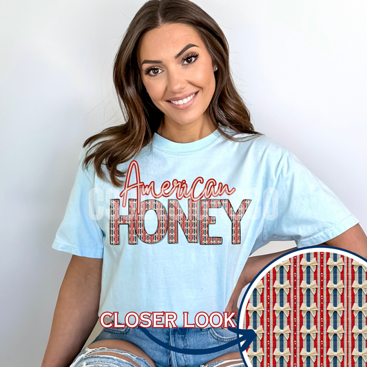 America Honey Coquette Print -DTF TRANSFER (12x8)