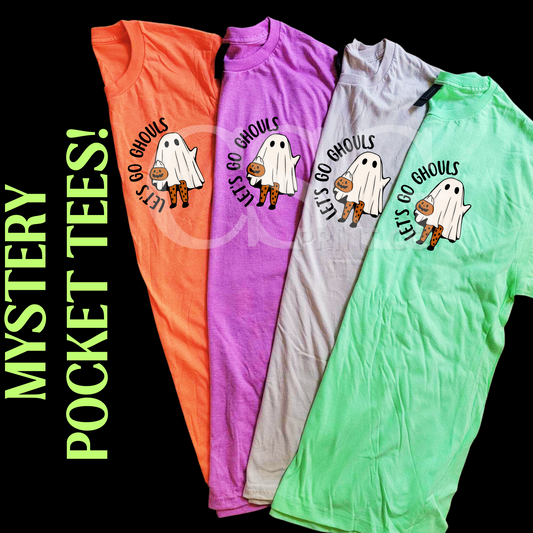 MYSTERY COLORED Let's Go Ghouls POCKET Tee